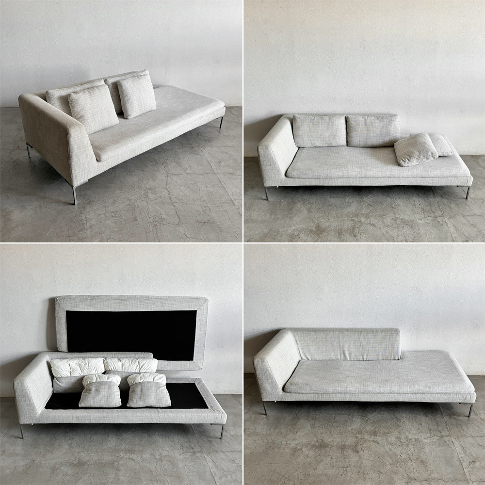 ビー・アンド・ビー イタリア B&B Italia チャールズ Charles レフト端部エレメント W230cm 片アームソファ CH228S 参考価格約125万円 アントニオ・チッテリオ Antonio Citterio イタリアモダン 〓