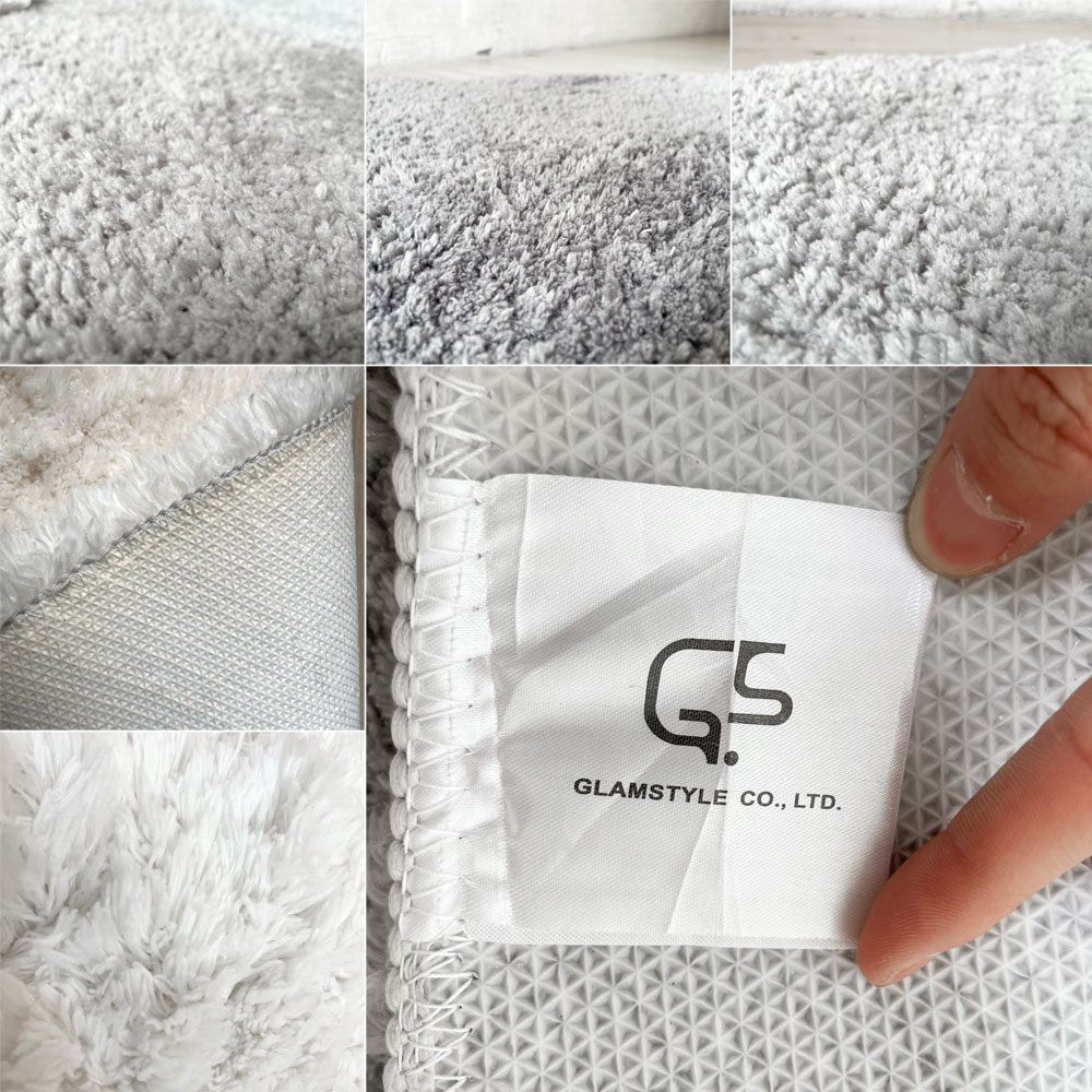 グラムスタイル GLAM STYLE ムクーラ Mucoura シャギーラグ カーペット 円形 Φ160cm定価￥19.900- 廃盤 ★