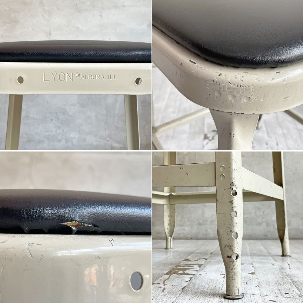 リオン LYON ファクトリースツール FACTORY STOOL スツール カウンターチェア Sサイズ インダストリアル P.F.S取扱い B ♪