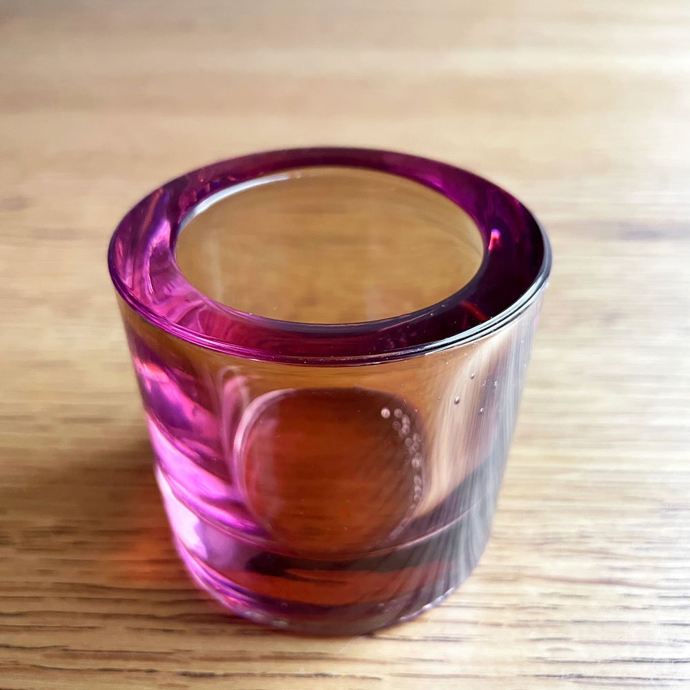 イッタラ iittala マリメッコ marimekko キビ kivi キャンドルホルダー ローズオリーブ 60mm ヘイッキ・オルヴォラ フィンランド  廃番カラー ♪