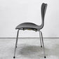 フリッツハンセン Fritz Hansen セブンチェア ダイニングチェア カラードアッシュ ブラック アルネ・ヤコブセン 北欧 デンマーク 定価￥76,780- A ●