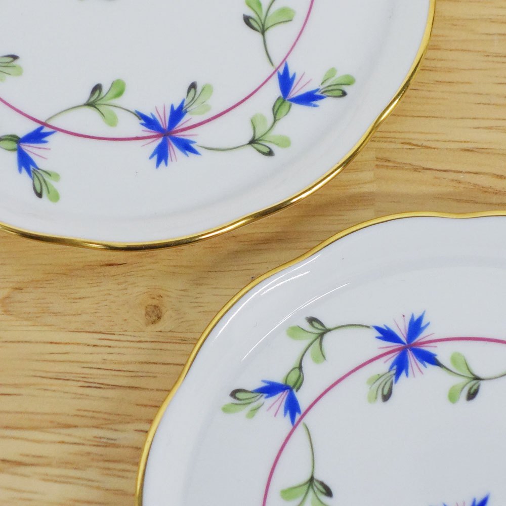 ヘレンド herend コースター 2枚セット bule garland coaster ◎