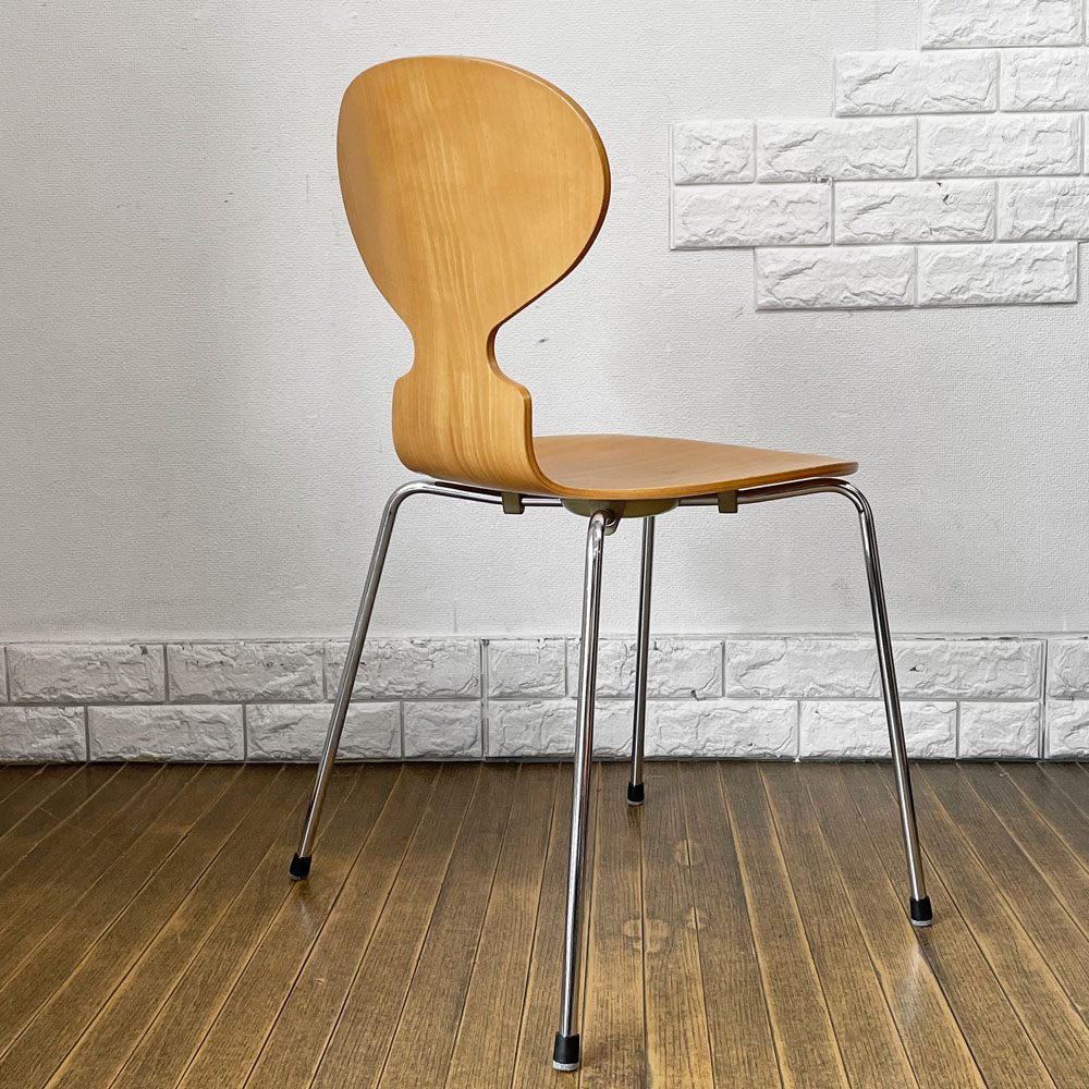 フリッツハンセン Fritz Hansen 3101 アリンコチェア アントチェア 4本脚 ナチュラルビーチ ラッカー仕上げ フェルトグライズ アルネ・ヤコブセン C ◎