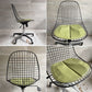 モダニカ MODERNICA ワイヤーチェア Wire Chair ブラックワイヤー ローリングベース キャスター ガス圧式昇降機能 シートパッド付 PVCレザー イームズ ミッドセンチュリー ♪
