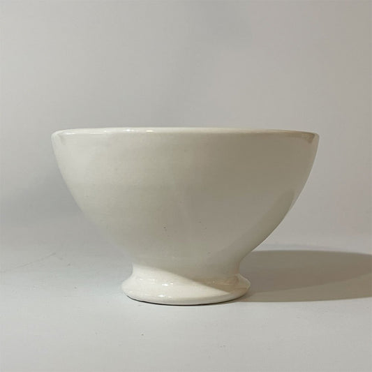 岡田直人 フランスカップ S 11cm ボウル ホワイト 陶芸家 現代作家 A ★