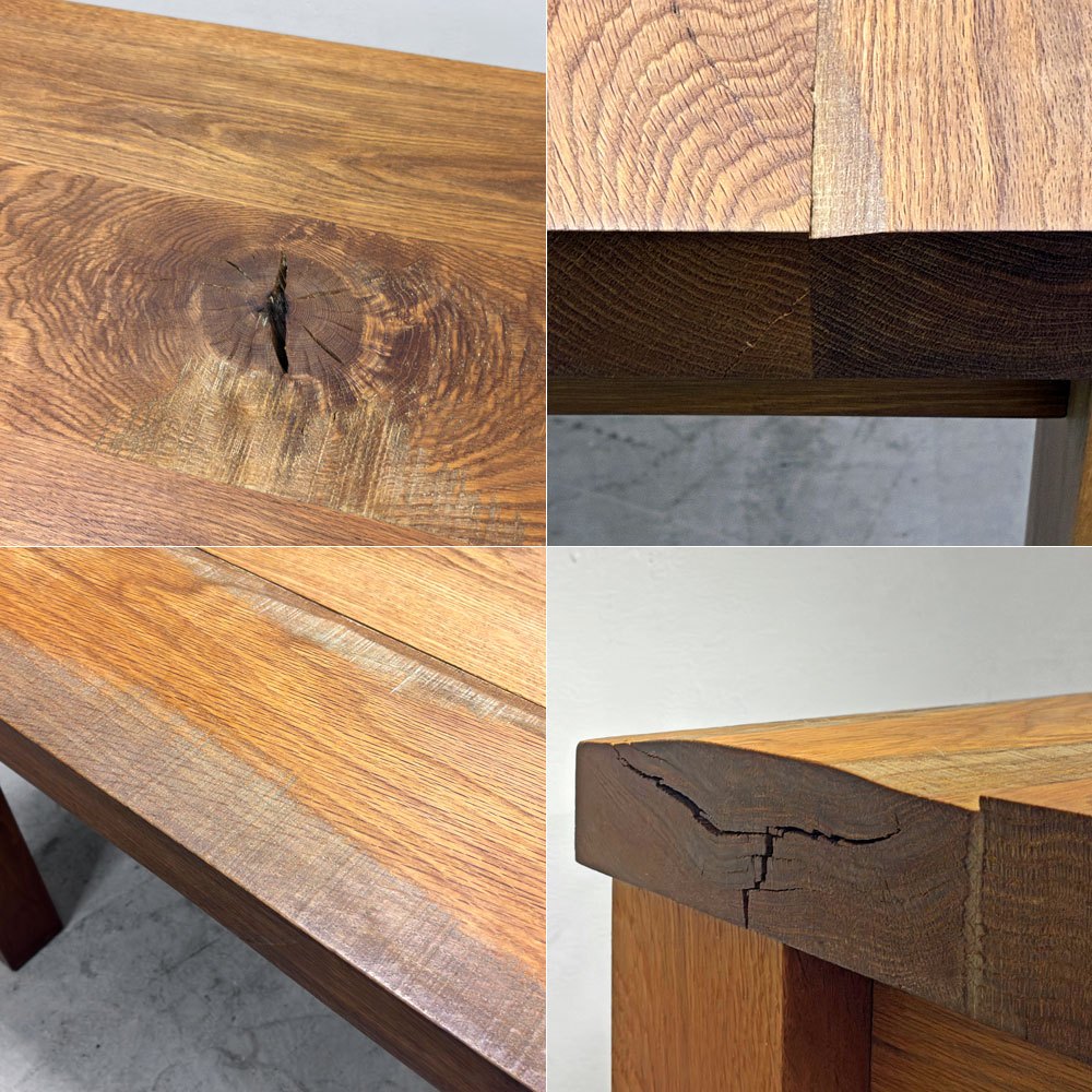 トラックファニチャー TRUCK FURNITURE OAK TABLE ダイニングテーブル ホワイトオーク無垢材 W160cm オーダーサイズ ●