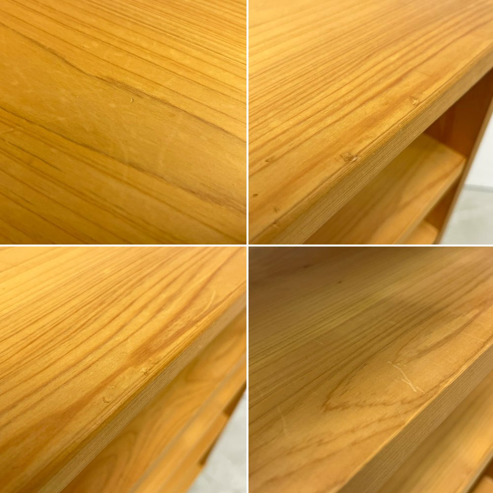 キシル XYL オープンワゴン ハイ ストレージBOX付き キャスター付き 国産ひのき無垢材 W50xD29xH70cm ●