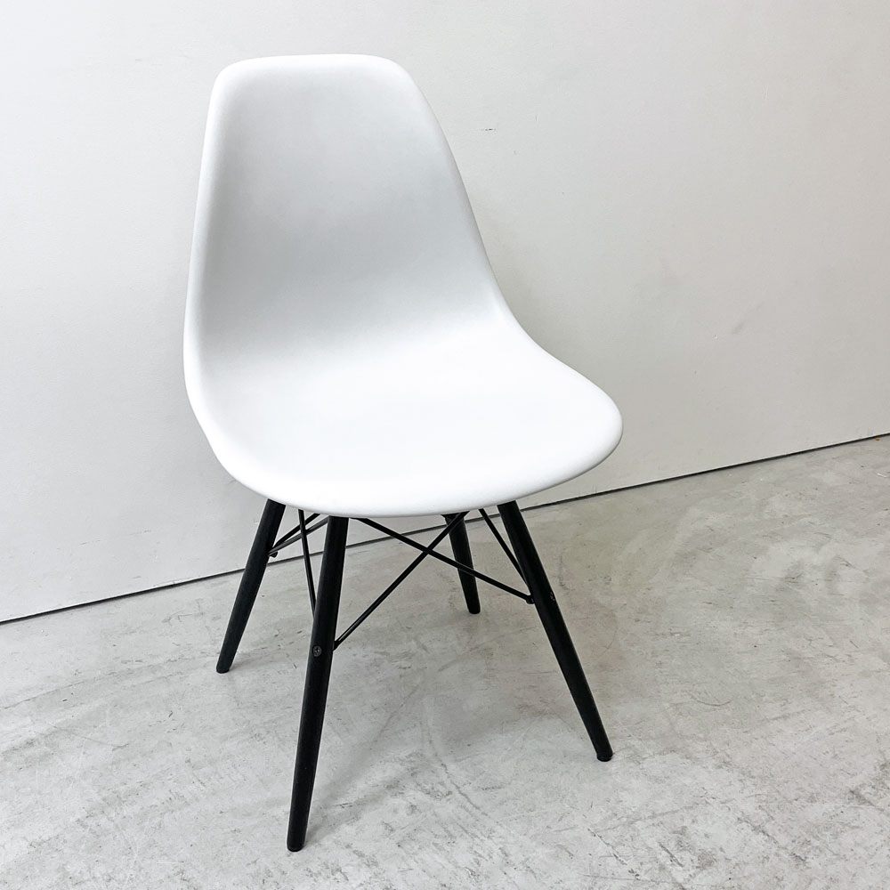 ハーマンミラー HermanMiller サイドシェルチェア ドゥエルレッグ DSW アルパイン × エボニー ポリプロピレン製 イームズ ミッドセンチュリー C ●
