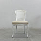 サラグレース Sarah Grace SGD デビュー ダイニングチェア DEBUT DINING CHAIR CHARM BD WHITE&NATURAL LINEN ラタンバック アンティーク風 オーク材 参考価格約55,000円 C〓