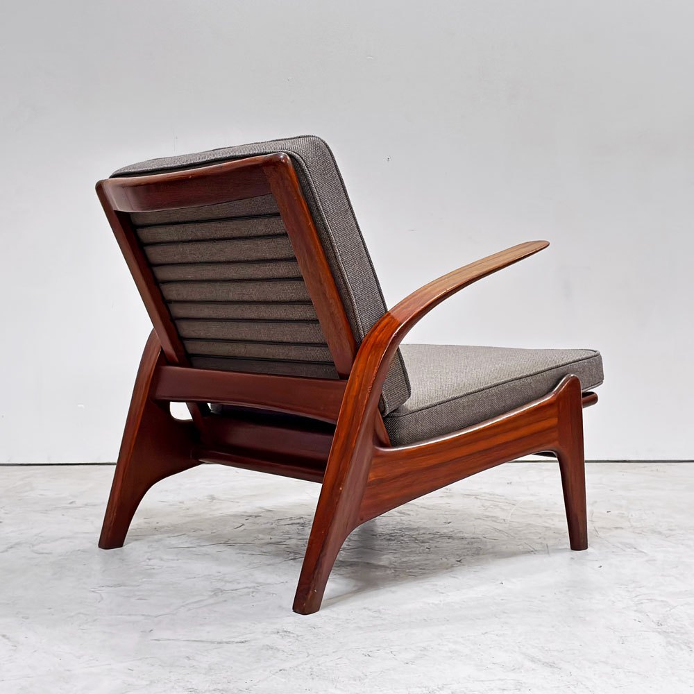 ギムソン＆スレーター Gimson & Slater ローバックラウンジチェア チーク材 Rolf Rastad & Adolf Relling  クッション交換品 イギリスビンテージ 北欧スタイル ●