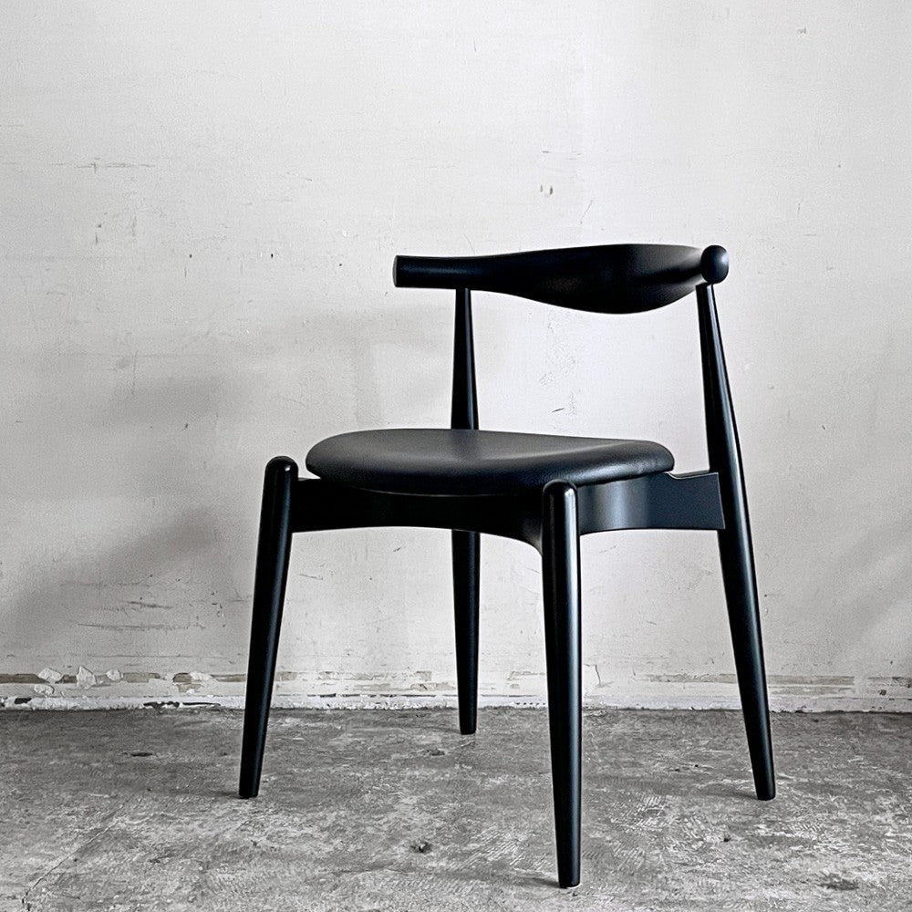 カールハンセン＆サン Carl Hansen & Son CH20 エルボーチェア オールブラック ハーフアーム ビーチ材 レザー ハンス・J・ウェグナー 北欧 ■