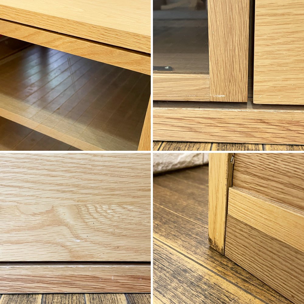 無印良品 MUJI AVボード AVラック 引出し付 オーク材 W110cm ナチュラルデザイン 定価：39,900円 ◎