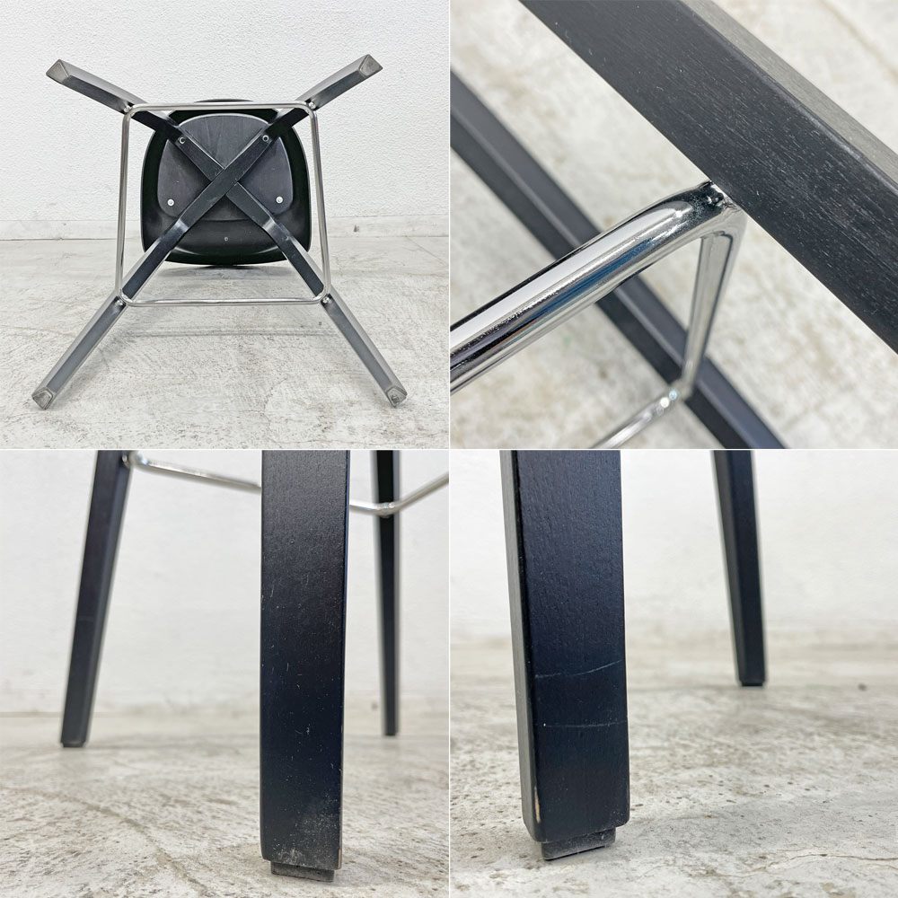 グビ GUBI 3D バースツール Bar Stool カウンターチェア KOMPLOT DESIGN ブラック ウォールナット材 デンマーク 定価281,462円 A 〓