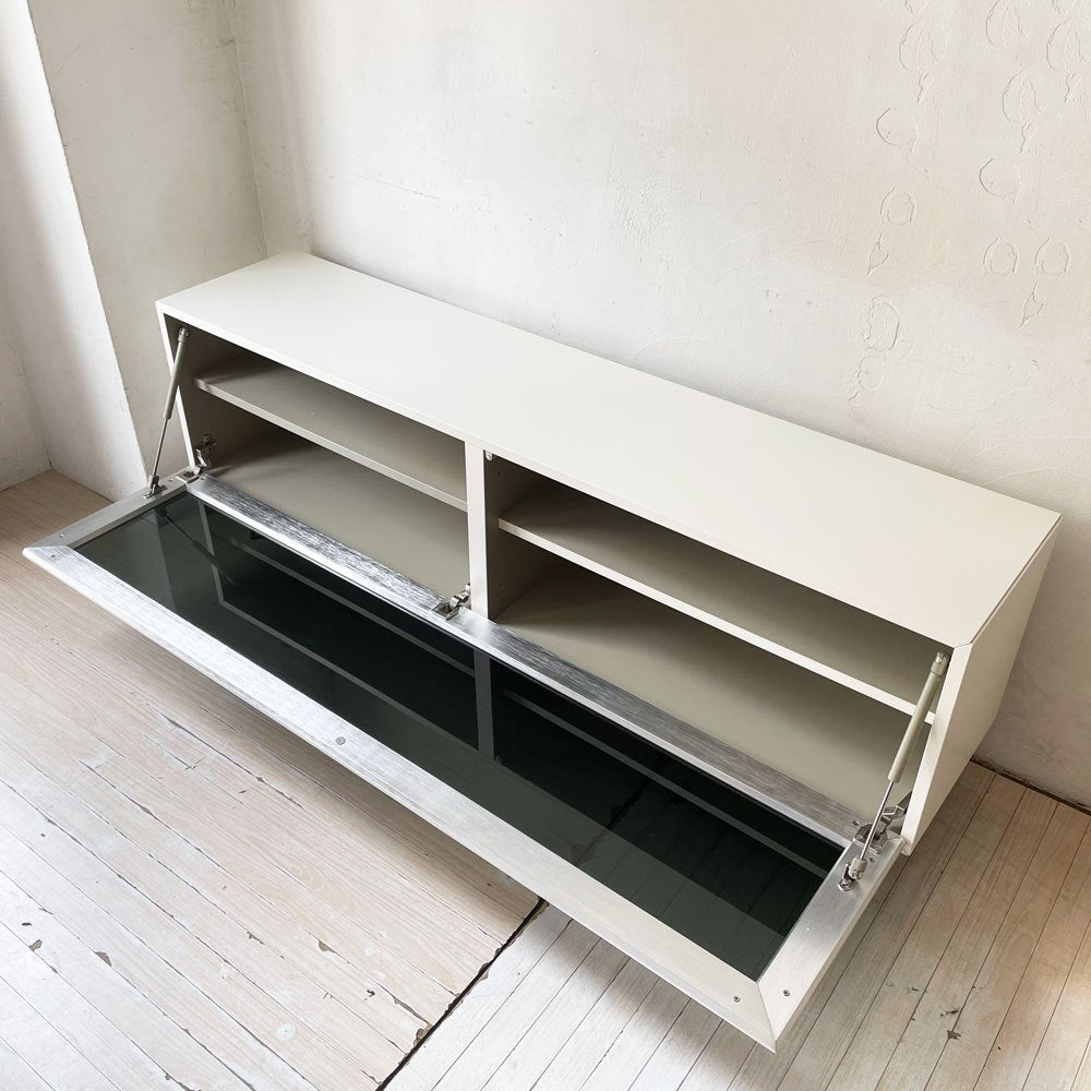 ボーコンセプト BoConcept ルガーノ LUGANO AVボード TVボード ホワイト ドロップダウンドア 北欧 デンマーク 廃盤 ★