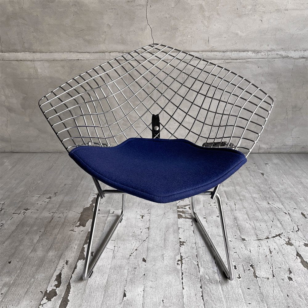 ノル Knoll チャイルズ ダイヤモンドチェア Child's Diamond Chair キッズチェア クロームフレーム シートパッド付 ハリー・ベルトイア Harry Bertoia 希少 ♪