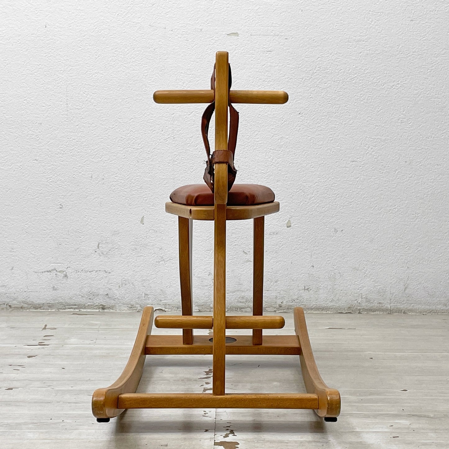 ムーラン・ロティ Moulin Roty ロッキングホース 木馬 クッション座面 面繋 乗用玩具 フランス ●