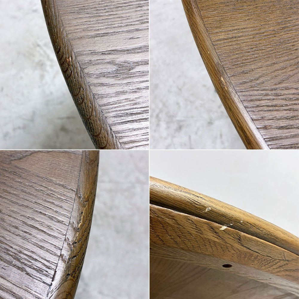 クラッシュゲート CRASH GATE ノットアンティークス Knot antiques リボーン REBORN ダイニングテーブル ラウンド オーク材 スチール Φ120cm インダストリアルテイスト ●