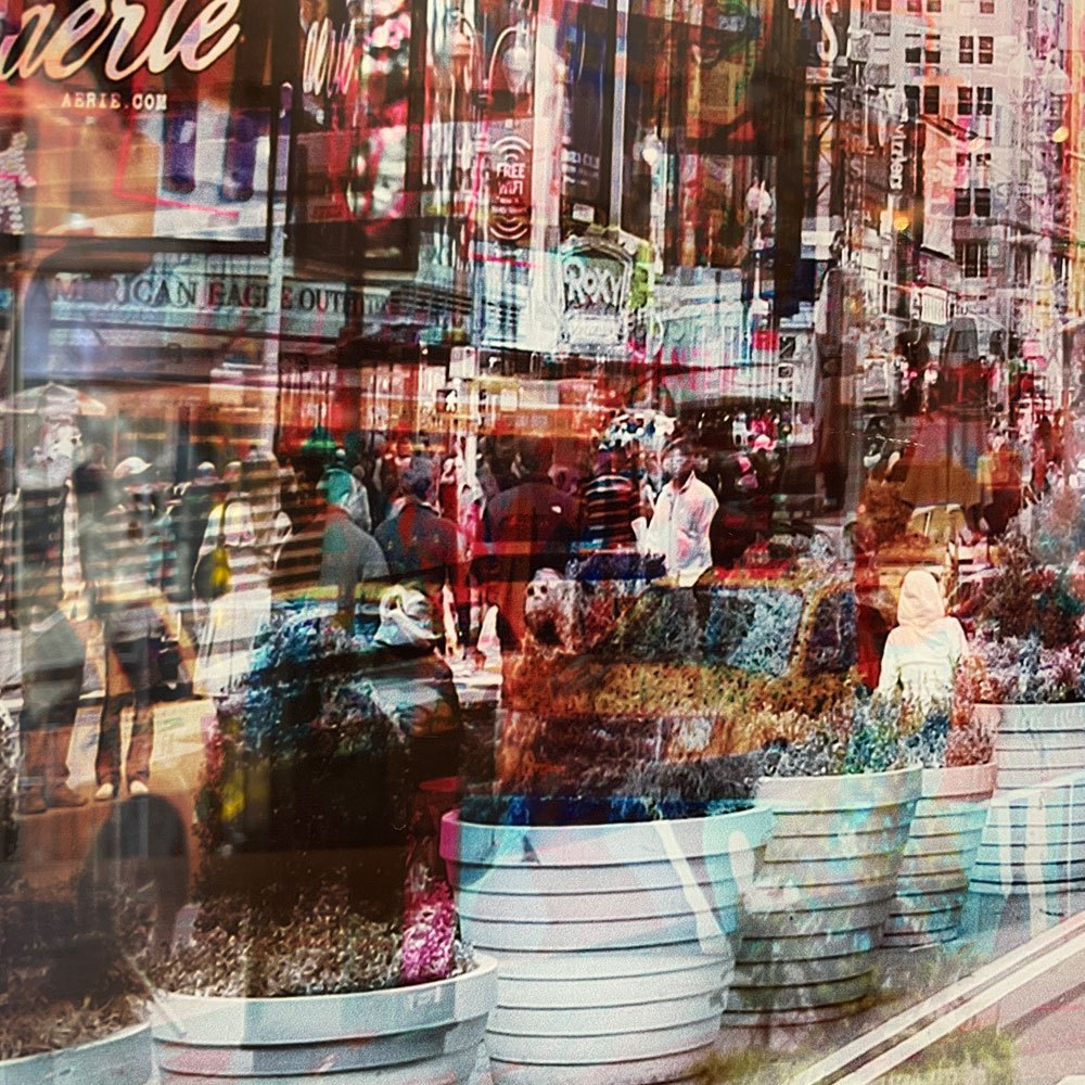 カレ KARE Picture Glass Times Square Move 70x90cm 強化ガラス アートフレーム タイムズスクエア ニューヨーク 写真 壁掛けインテリア ドイツ ◎