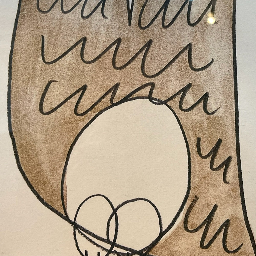 イデー IDEE 山口一郎 OWL 梟 フクロウ アートポスター ジクレー 額装 元箱付 展示品 ★