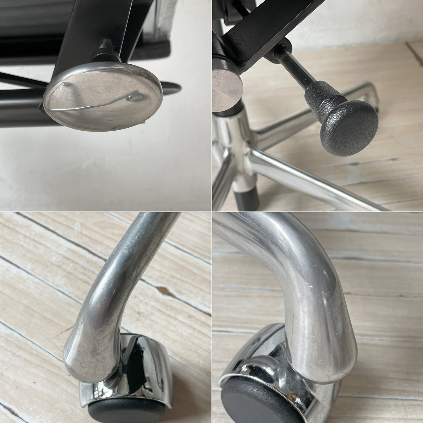 ハーマンミラー Herman Miller アルミナムグループ マネジメントチェア 本革 5本脚 C&Rイームズ ミッドセンチュリー ガス圧昇降 リクライニング ★