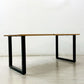 かなでもの KANADEMONO ザ・テーブル THE TABLE デスク 杉無垢材 スチール スクエアレッグ ブラック W160cm ナチュラルデザイン ●