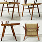 桜製作所 グラスシートチェア GRASS SEATED CHAIR  アームチェア ウォールナット無垢材 い草 ジョージ・ナカシマ George Nakashima 焼印有 ●