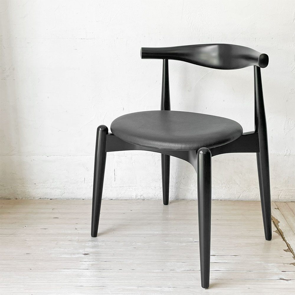 カールハンセン＆サン Carl Hansen & Son CH20 エルボーチェア オールブラック ビーチ材 レザー 本革 ハンス・J・ウェグナー ★