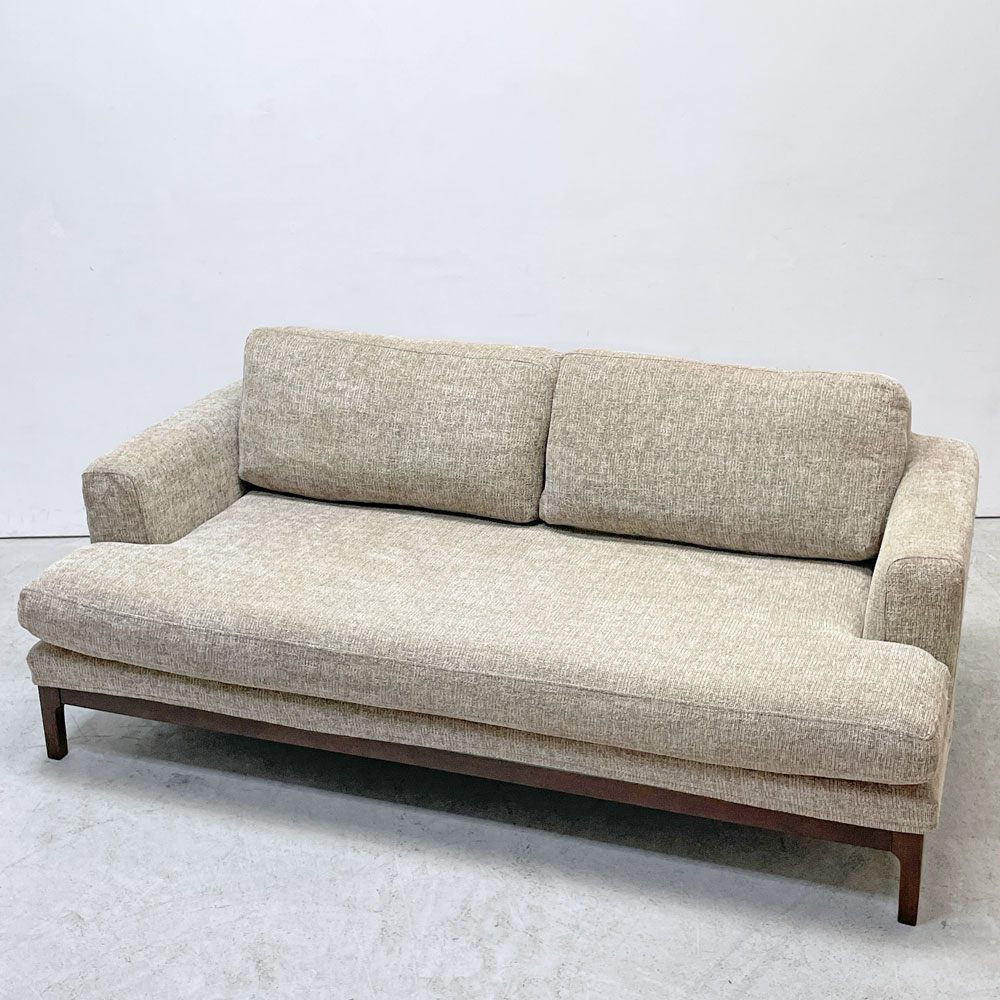ジャーナルスタンダードファニチャー j.s.F ジェーエフケー JFK 2シーターソファ ファブリック カバーリング  フェザークッション W170㎝ オットマン付き ●