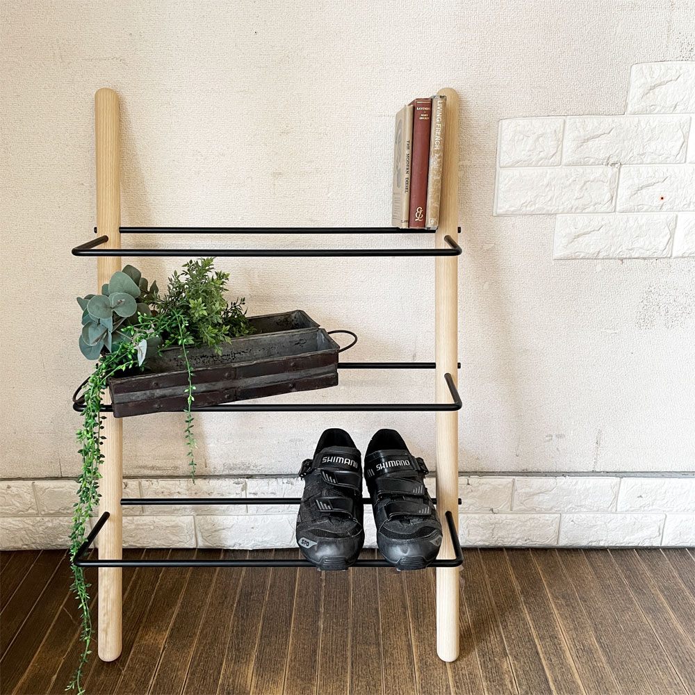 ノルメイド Norrmade スティック STICK シューズラック アッシュ材×スチール トゥールズデザイン Tools Design デンマーク 定価￥30,250- 廃番 ◎
