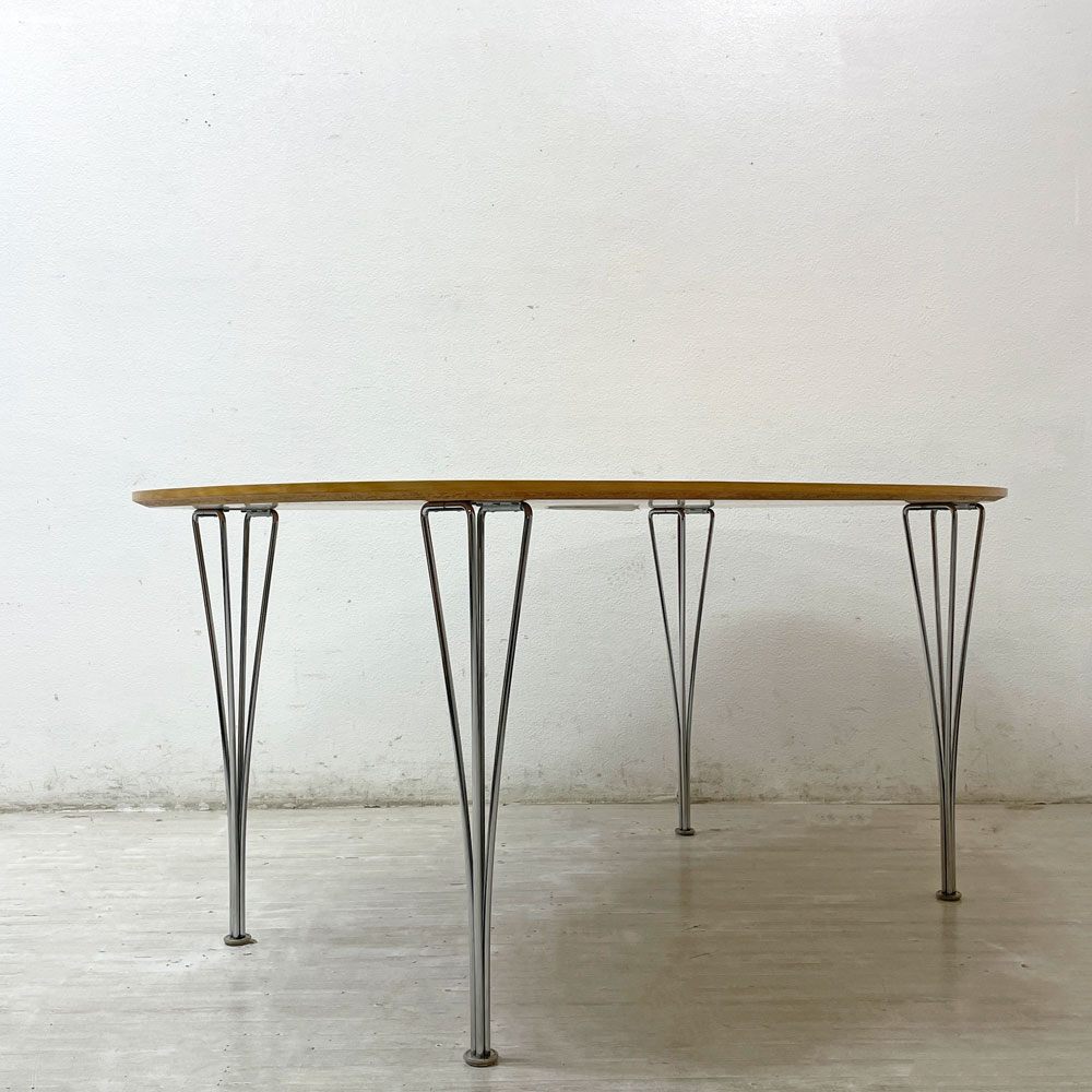 フリッツハンセン Fritz Hansen スーパー楕円 Bテーブル ダイニングテーブル ビーチ材天板 W150 ピート・ヘイン アルネ・ヤコブセン 天板再塗装品 ●