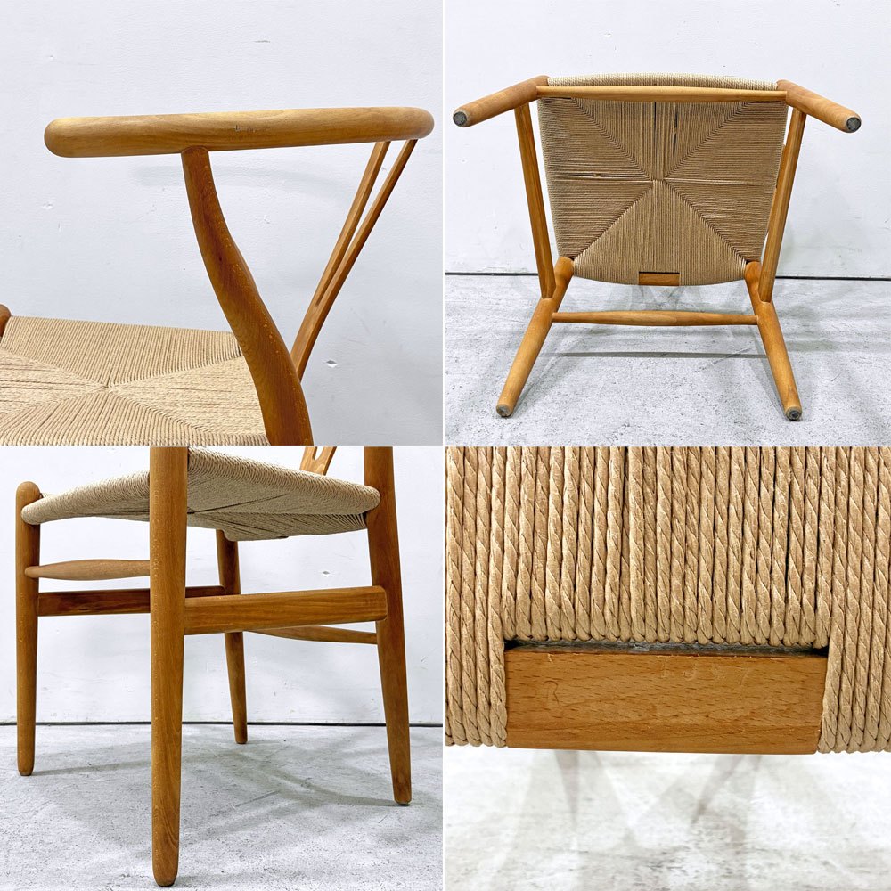 カールハンセン＆サン Carl Hansen & Son CH24 Yチェア オイルフィニッシュ ビーチ材 ハンス・J・ウェグナー デンマーク ペーパーコード張替済 日本仕様サイズ ビンテージ B ●