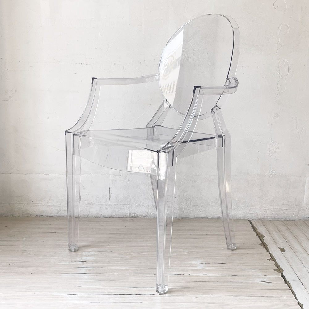 カルテル Kartell ルイゴースト LouisGhost アームチェア クリスタル スタッキング フィリップ・スタルク Philippe Starck イタリア A  ★