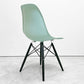 ハーマンミラー HermanMiller サイドシェルチェア ドゥエルレッグ DSW アクアスカイ × エボニー ポリプロピレン製 イームズ A ●