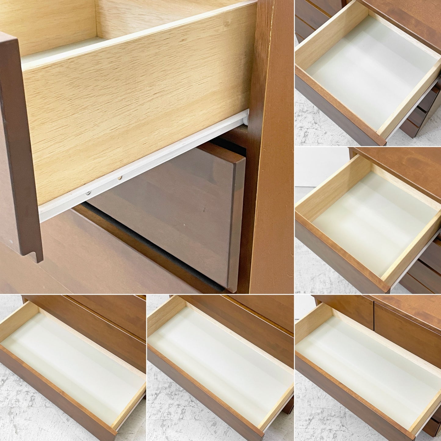 MUJI 無印良品 バーチ材 4段 チェスト サイドボード ブラウン 収納家具 ナチュラル アジャスター機能付き ●
