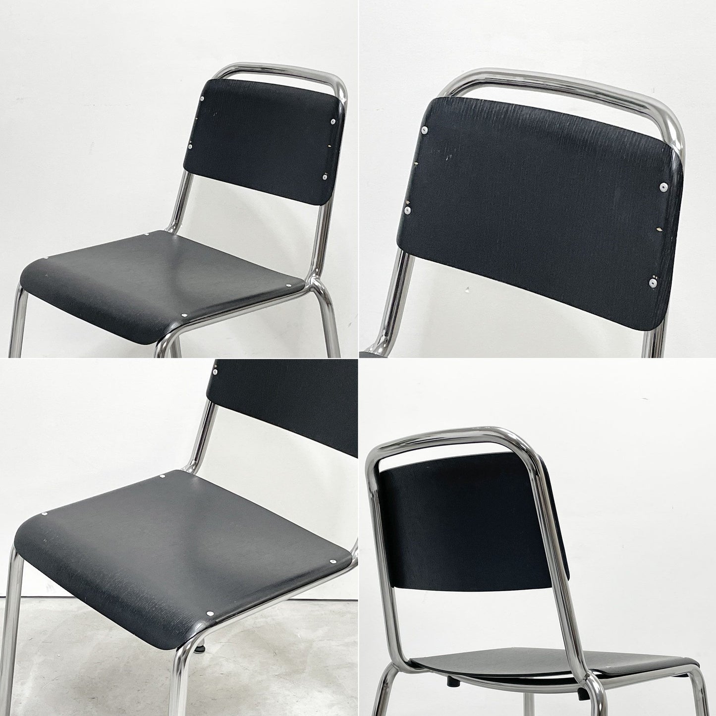 ヘイ HAY ハーフタイムチェア HALFTIME CHAIR ダイニングチェア スタッキング プライウッド スチール ブラック 北欧 デンマーク モダン 現状品 A ●