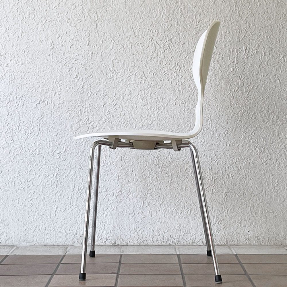 フリッツハンセン Fritz Hansen アントチェア アリンコチェア 4本脚 3101 ホワイト アルネ・ヤコブセン 北欧家具 ◇