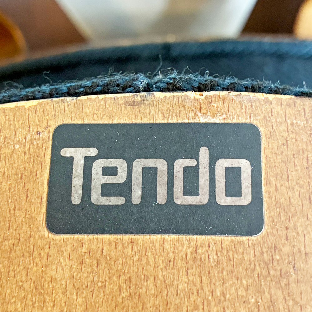 天童木工 Tendo S-5016 ビンテージ 低座椅子 イージーチェア ヘリンボーン柄 ネイビー 長大作 ウレタン&ファブリック張替え済 ジャパニーズモダン ★