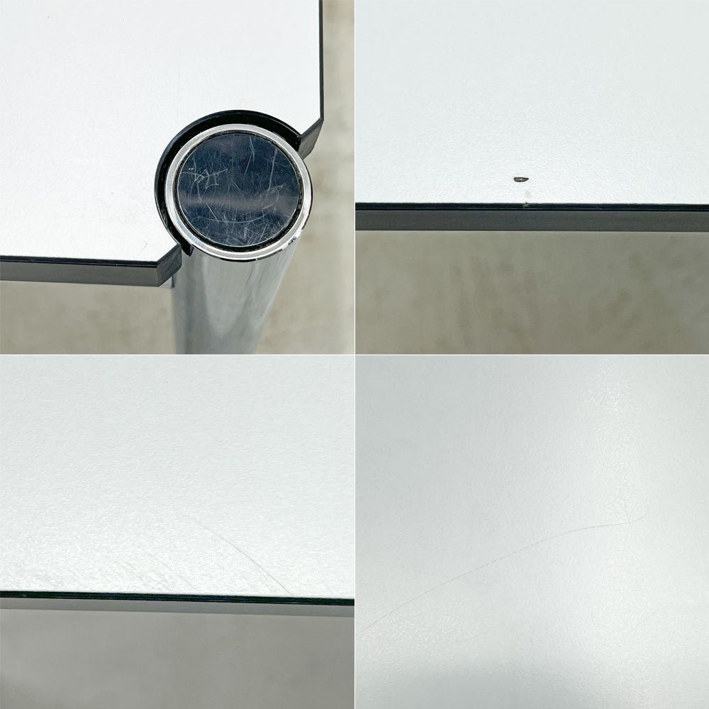 USMモジュラーファニチャー USM Haller USMハラーテーブル ワーキングデスク ダイニングテーブル W150×D75×H70cm アジャスター パールグレーラミネート(ホワイト) 高さ調整機能付 〓