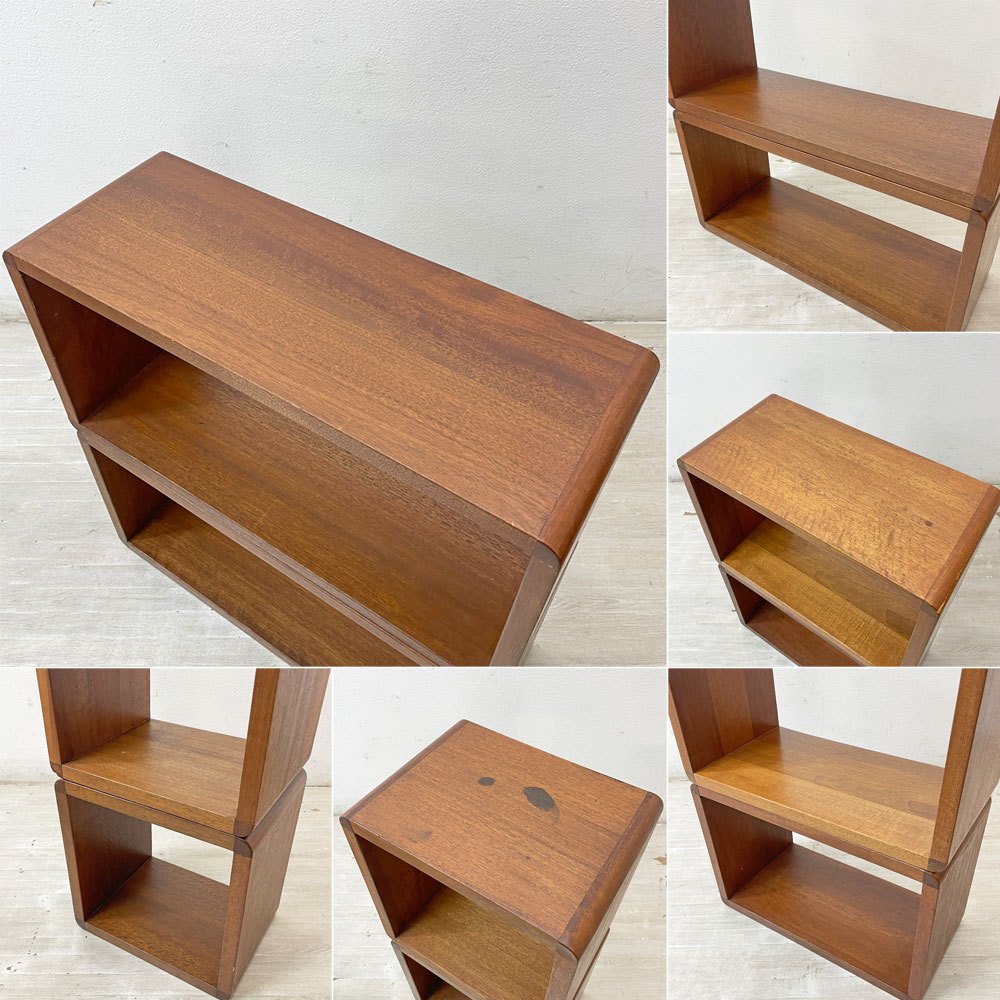 木製ユニットシェルフ ボックスシェルフ オープンシェルフ 飾り棚 S×2・M×2・L×2 6点セット 無垢材 ●