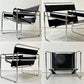 ワシリーチェア Wassily Chair ブラック 本革 マルセルブロイヤー バウハウス 名作家具 モダニズムデザイン リプロダクト品 ●