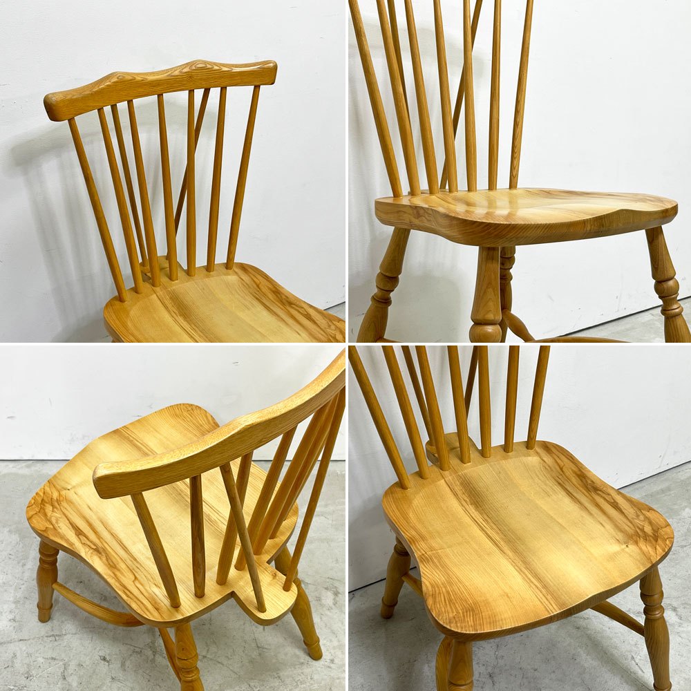 クラッシュゲート CRASH GATE ノット アンティークスKnot antiques クレイ チェア CLAY CHAIR ウィンザーチェア スポークバック プレイシング スティック タモ材 ナチュラル 廃番 ●