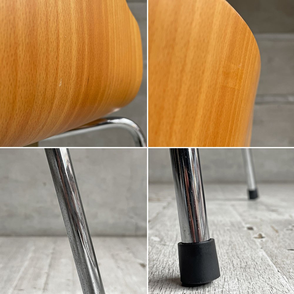 フリッツハンセン Fritz Hansen 3101 アントチェア 4本脚 ナチュラルビーチ材 ラッカー仕上げ アルネ・ヤコブセン 北欧家具 F ♪