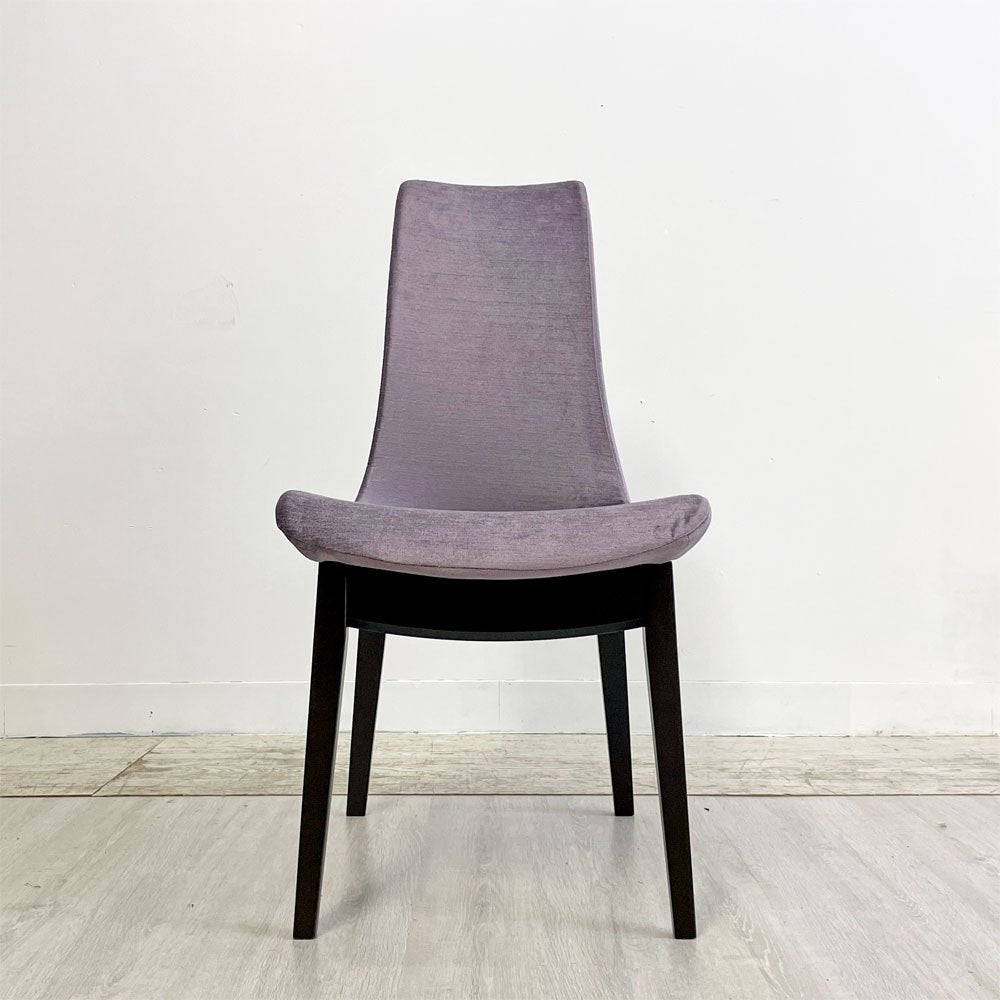 カワジュン KAWAJUN ドリディナチェア DORIDINA CHAIR ファブリック パープル モールドウレタン シンプルデザイン 美品 B ●