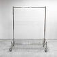 R&B ワイヤープロダクツ R&B WIRE PRODUCTS ガーメントラック GARMENT RACK 48"ハンガーラック バスケット付き インダストリアル 合計定価￥57,750- P.F.S.取扱 現状品 ●