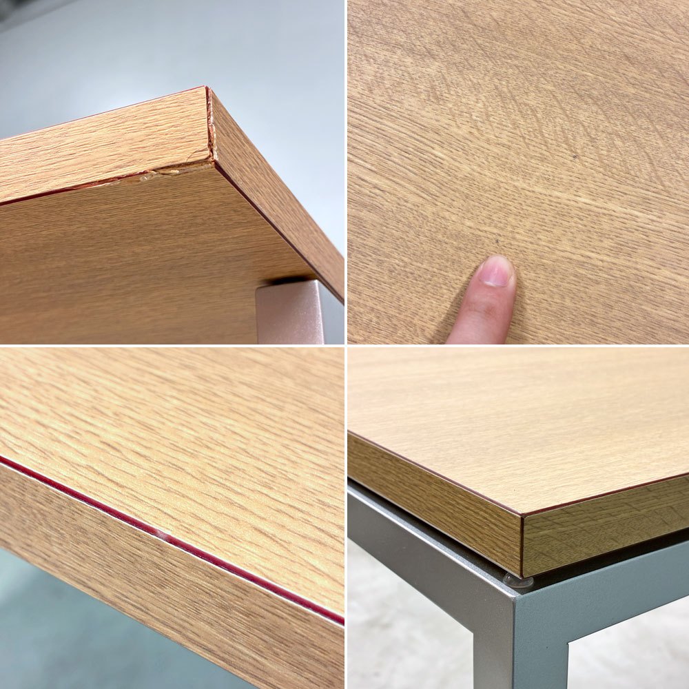 ビスレー BISLEY デスクプラン DESK PLAN Lフット ワーキングテーブル デスク オーク メラミン天板 スチール脚 W120cm イギリス ◎