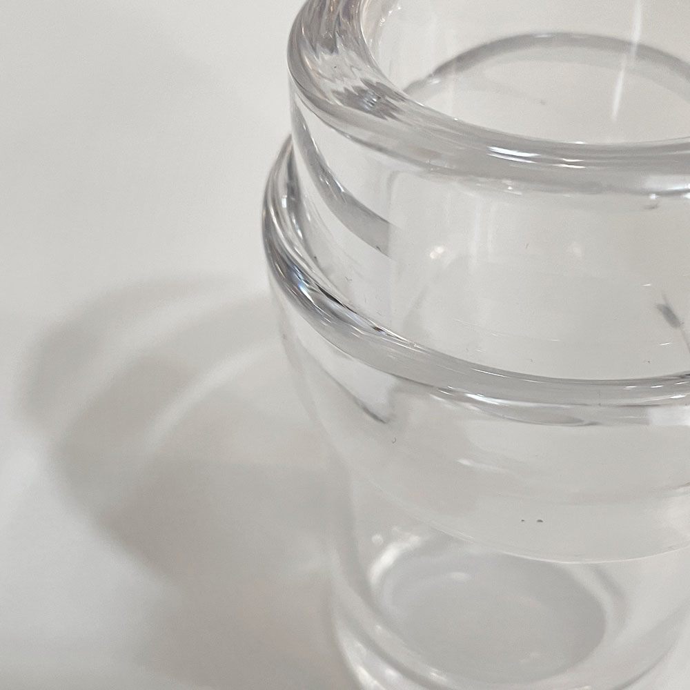 エリックホグラン Erik Hoglund フラワーベース 花瓶 クリアガラス H10cm ビンテージ 北欧雑貨 ◎