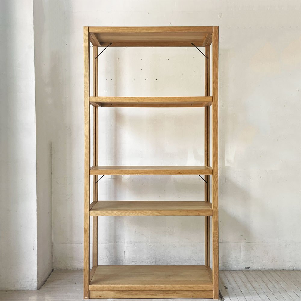 無印良品 MUJI オーク材 ユニットシェルフ 2列5段 本棚 飾り棚 収納棚 W170 ナチュラル シンプルデザイン 廃番 ★