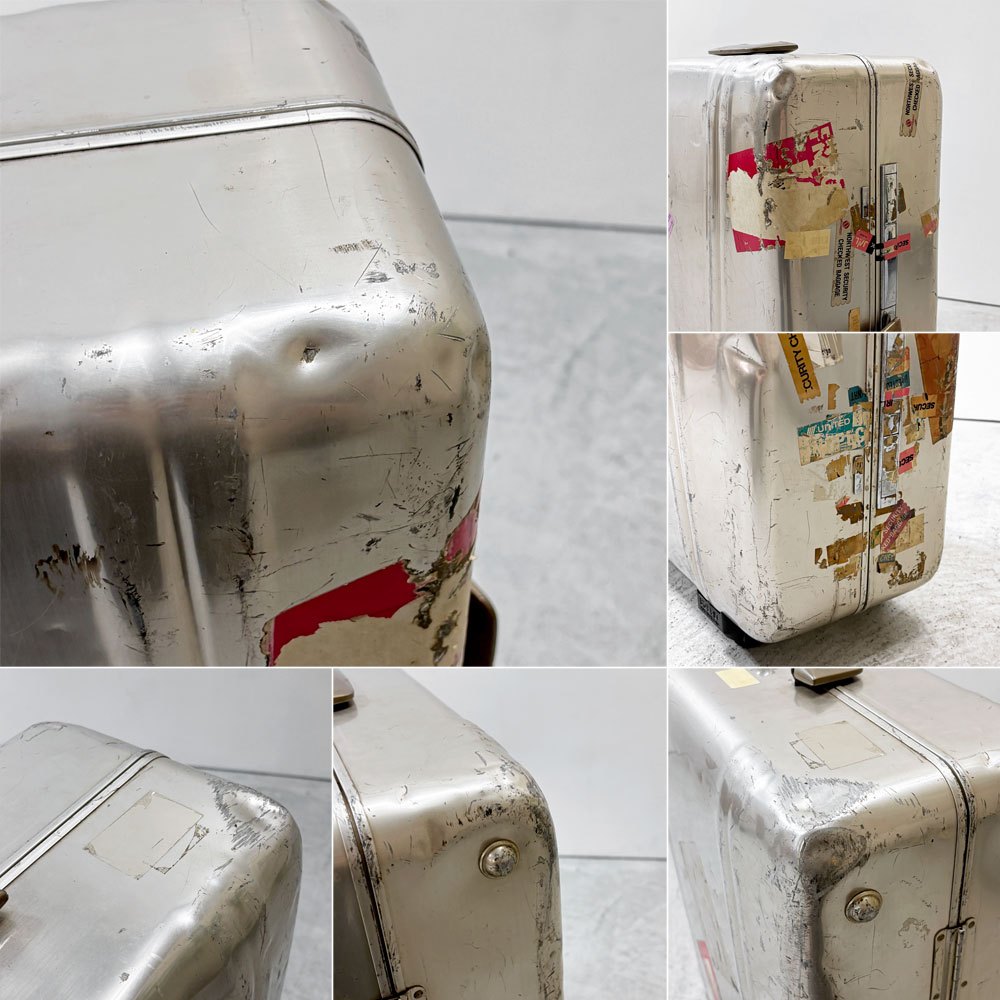 ゼロハリバートン ZERO HALLIBURTON 4輪 アルミニウム スーツケース トランク ダイヤルロック式 ビンテージ ●