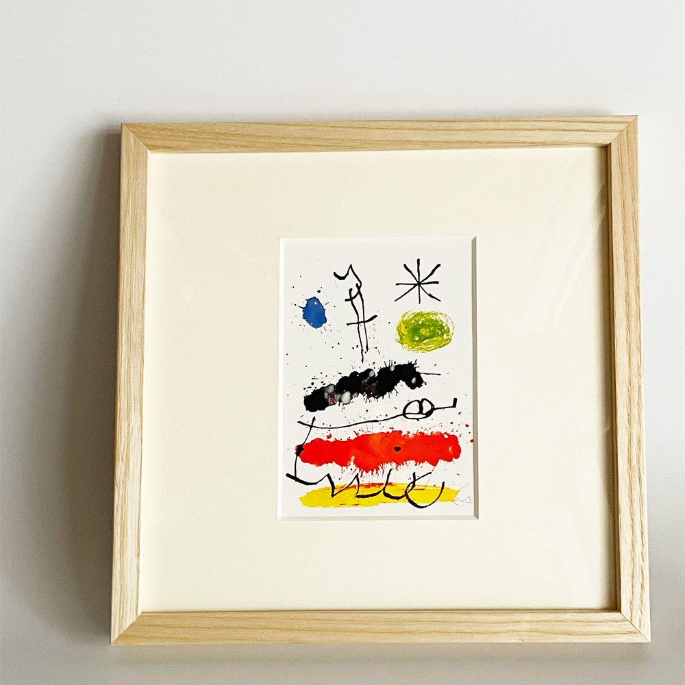 ジョアンミロ Joan Miro オブラ・イネディタ・レセント VII OBRA INEDITA RECENT VII 未発表の最近の作品 VII（第7番） ポストカード 額装品 ■
