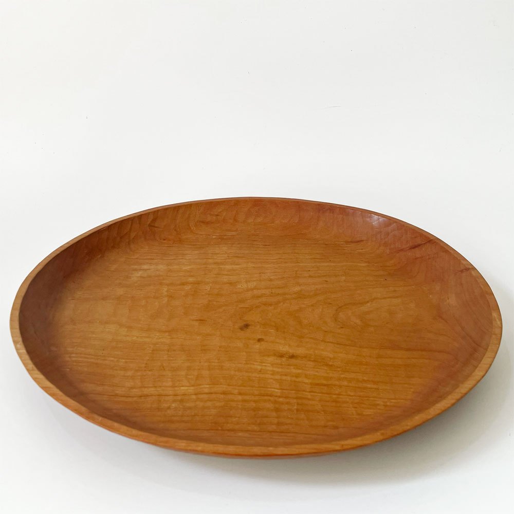 三谷龍二 Ryuji Mitani 楕円盆 山桜 28×25×3.5㎝ 木の器 木工 現代作家 ★